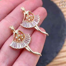 Подвеска Балерина, цвет золото 36х21 мм 