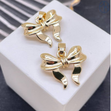 Подвеска бант, цвет золото 17х18 мм