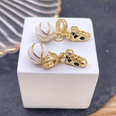 Подвеска баскетбольный мяч и кроссовок, цвет золото 12 мм 