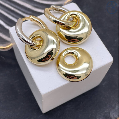 Подвеска бублик, цвет золото 18 мм