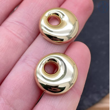 Подвеска бублик, цвет золото 18 мм