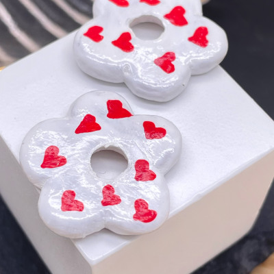 Подвеска бублик цветок №1 25 мм