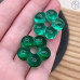 Подвеска бублик цветок №1 зеленый 24 мм