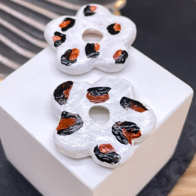 Подвеска бублик цветок №2 25 мм