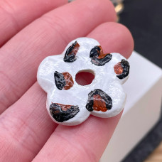 Подвеска бублик цветок №2 25 мм