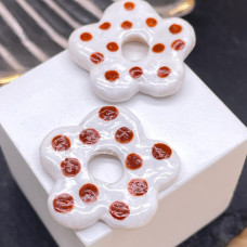 Подвеска бублик цветок 25 мм