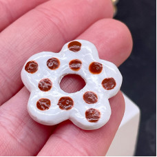 Подвеска бублик цветок 25 мм