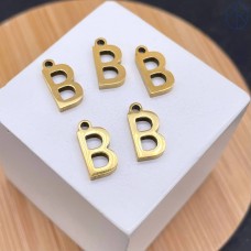 Подвеска буква B сталь 12 мм, цвет золото