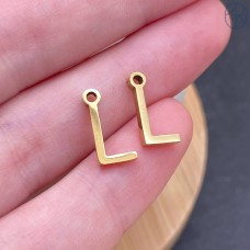 Подвеска буква L сталь 12 мм, цвет золото