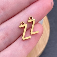 Подвеска буква Z сталь 12 мм, цвет золото