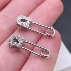 Подвеска булавка, цвет серебро 22х7 мм