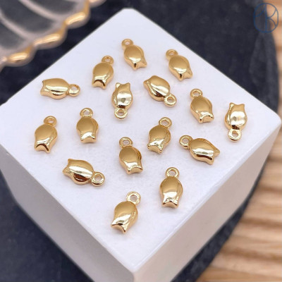 Подвеска бутон, цвет золото 7 мм