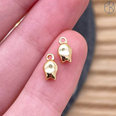 Подвеска бутон, цвет золото 7 мм