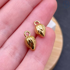 Подвеска бутон сталь 8 мм, цвет золото 18К 