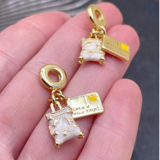 Подвеска чемодан, открытка №2 цвет золото 18 мм 