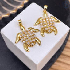 Подвеска черепаха майорка, цвет золото 22 мм 