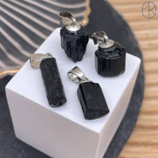 Подвеска черный турмалин (Шерл) ~ 12-14 мм