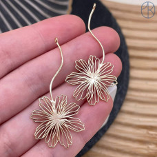 Подвеска цветок, цвет золото 48 мм 