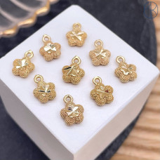 Подвеска цветок, цвет золото 7 мм 