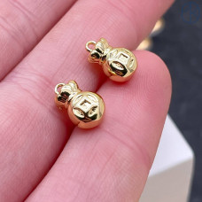 Подвеска денежный мешок, цвет золото 8 мм