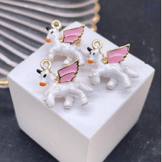 Подвеска единорог, цвет золото 17х21 мм 