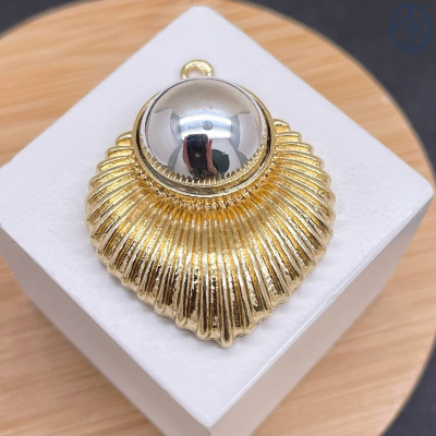 Подвеска фриформ №1, цвет биколор 34 мм