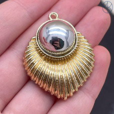 Подвеска фриформ №1, цвет биколор 34 мм