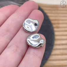 Подвеска фриформ, цвет серебро 15 мм 