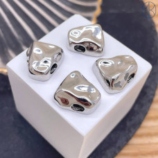 Подвеска фриформ, цвет серебро 15 мм 