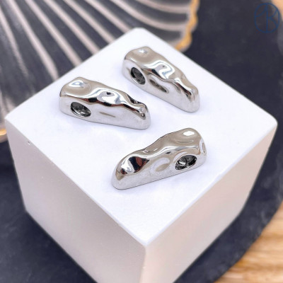 Подвеска фриформ, цвет серебро 18 мм 