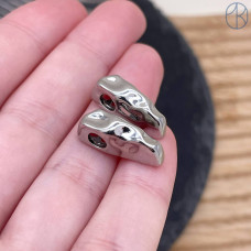 Подвеска фриформ, цвет серебро 18 мм 