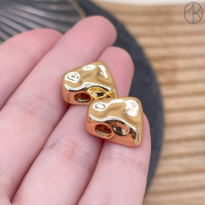 Подвеска фриформ, цвет золото 15 мм 