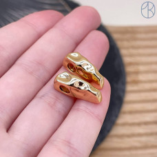 Подвеска фриформ, цвет золото 18 мм 