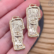 Подвеска фриформ, цвет золото 34 мм