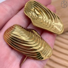 Подвеска фриформ сталь 43 мм, цвет золото 