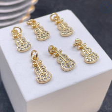 Подвеска гитара, цвет золото 13х6 мм 