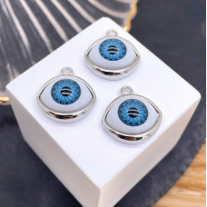 Подвеска глаз, цвет серебро 17 мм