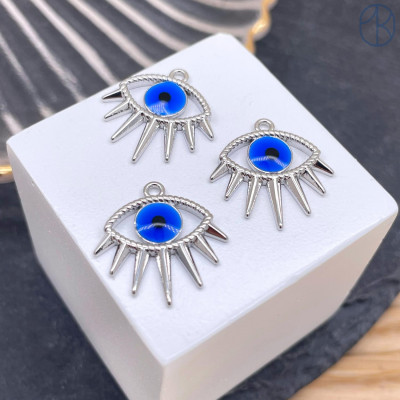  Подвеска глаз, цвет серебро 18х18 