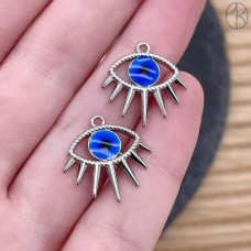  Подвеска глаз, цвет серебро 18х18 