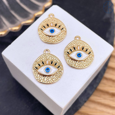 Подвеска глаз, цвет зололто 17 мм 