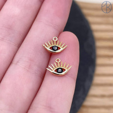 Подвеска глаз, цвет золото 8 мм 