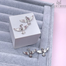 Подвеска голубь, цвет серебро 15х23 мм 