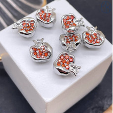 Подвеска гранат, цвет серебро 10 мм 