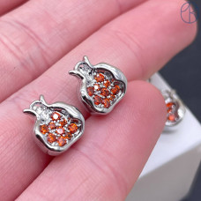 Подвеска гранат, цвет серебро 10 мм 