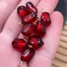 Подвеска гранат, цвет золото ~ 11 мм