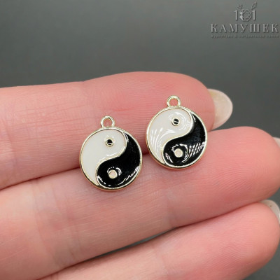 Подвеска Инь-Янь, цвет золото 10 мм