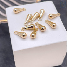 Подвеска капля, цвет золото 10х4 мм 