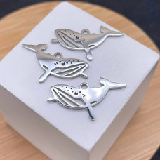 Подвеска кит сталь 24 мм, цвет серебро