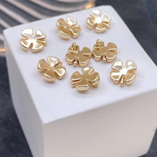 Подвеска клевер, цвет золото 8 мм 