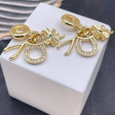 Подвеска клевер и подкова №2, цвет золото 13 мм 